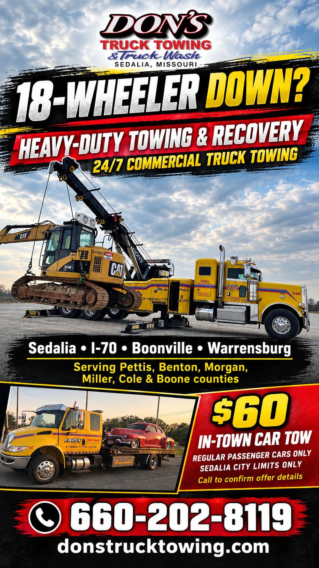 Don’s Truck Towing & Truck Wash Instagram Story advertisement