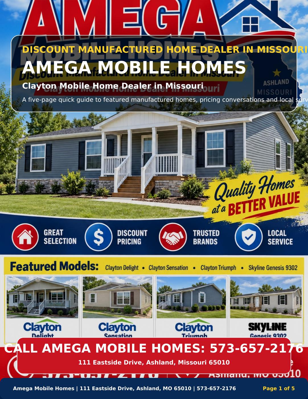 Front cover of Clayton Mobile Home Sales