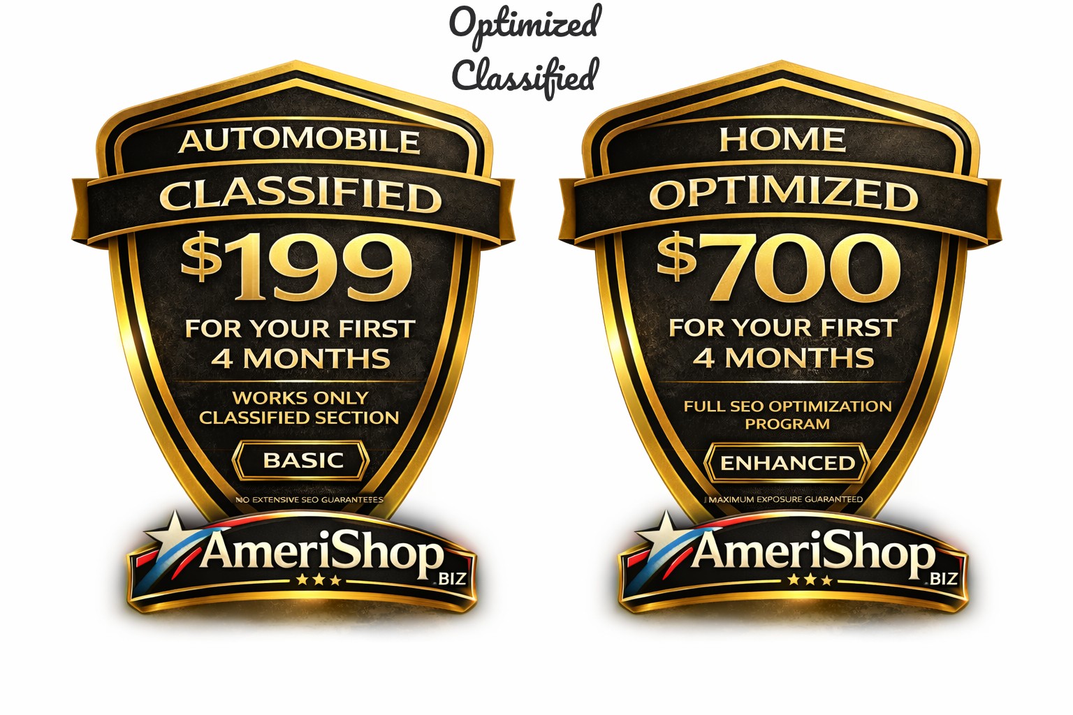 A graphic display representing a personal auto optimized classified advertisement layout.