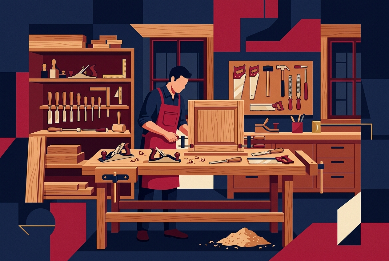 Cabinetry & Woodworking — Built by hand, built to fit. Build America trade artwork