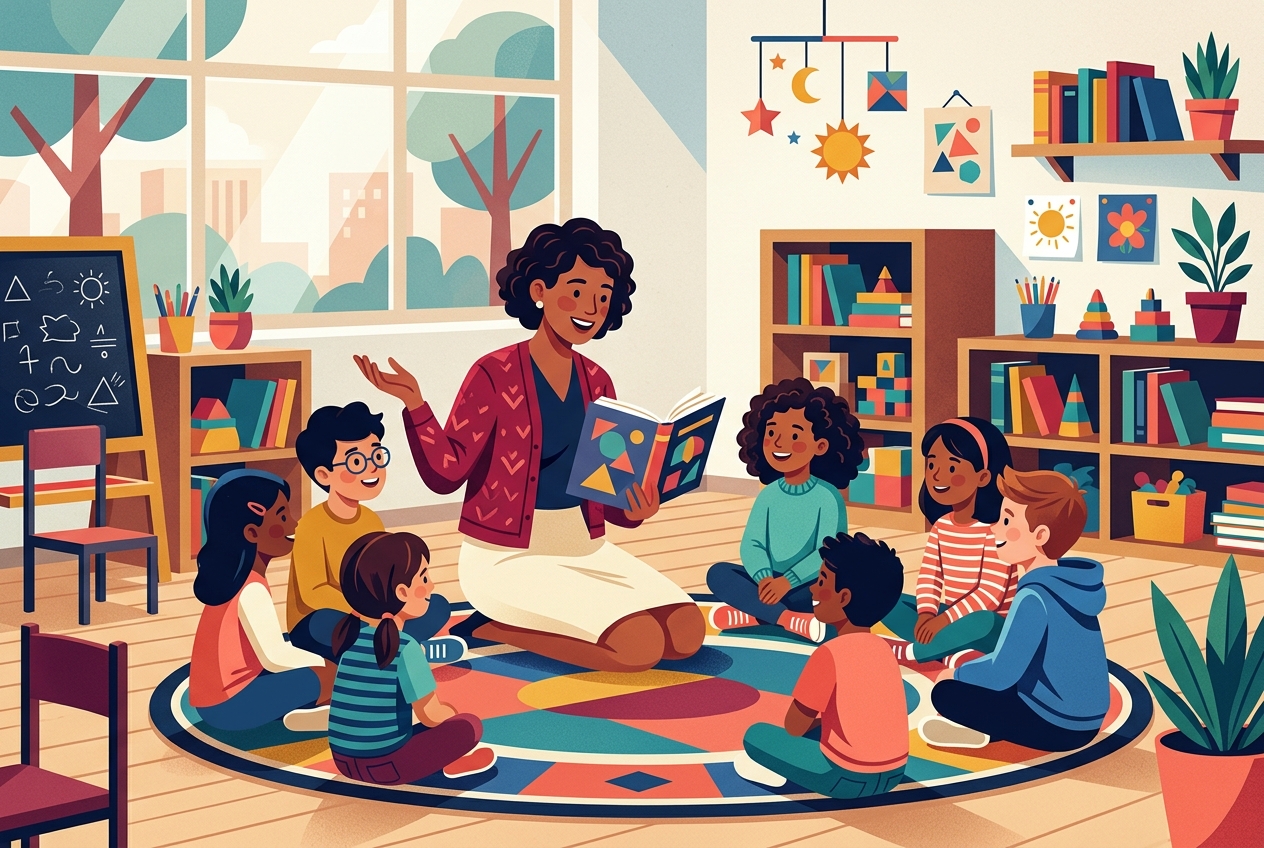 Childcare & Education — Where it starts. Build America trade artwork
