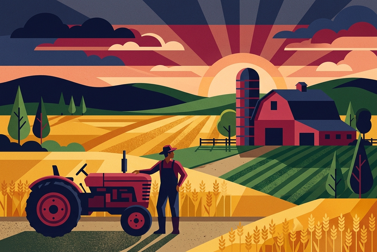 Farm & Agriculture — Grown on this ground. Build America trade artwork