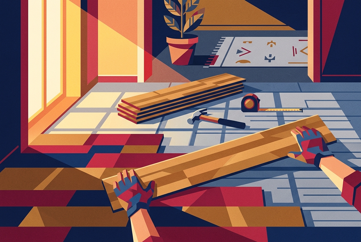 Flooring — Every step on solid ground. Build America trade artwork