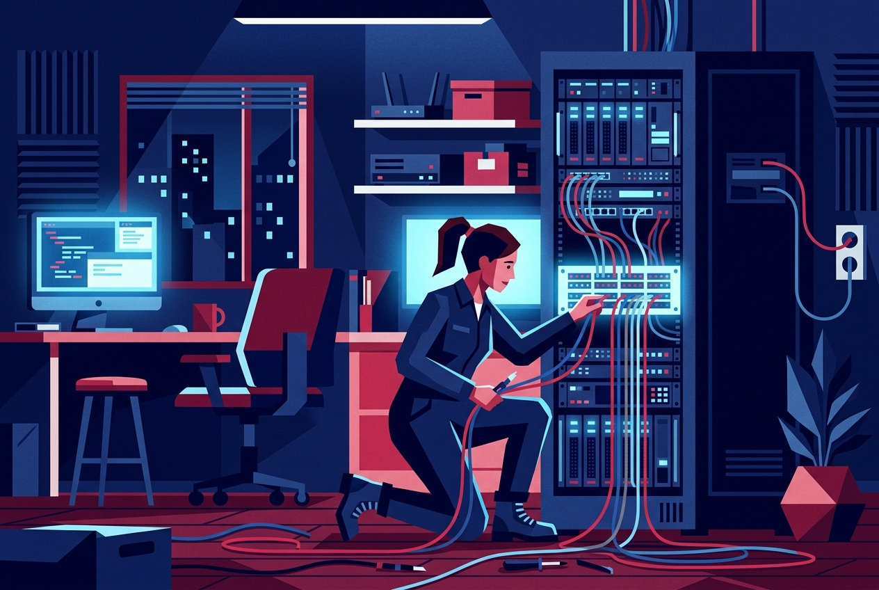 IT Services — Keep the business online. Build America trade artwork