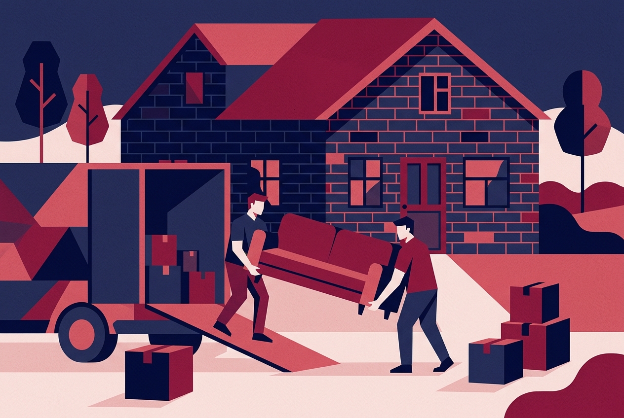 Moving & Storage — Everything arrives. Build America trade artwork