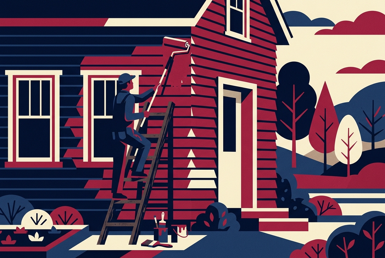 Painting — Color that lasts. Build America trade artwork