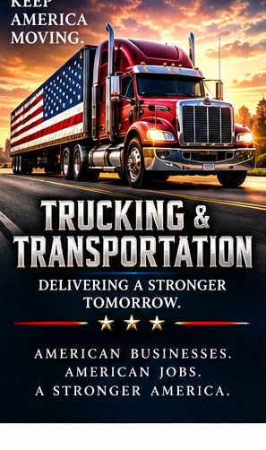 Trucking & Transportation — Keep America moving. Build America trade artwork