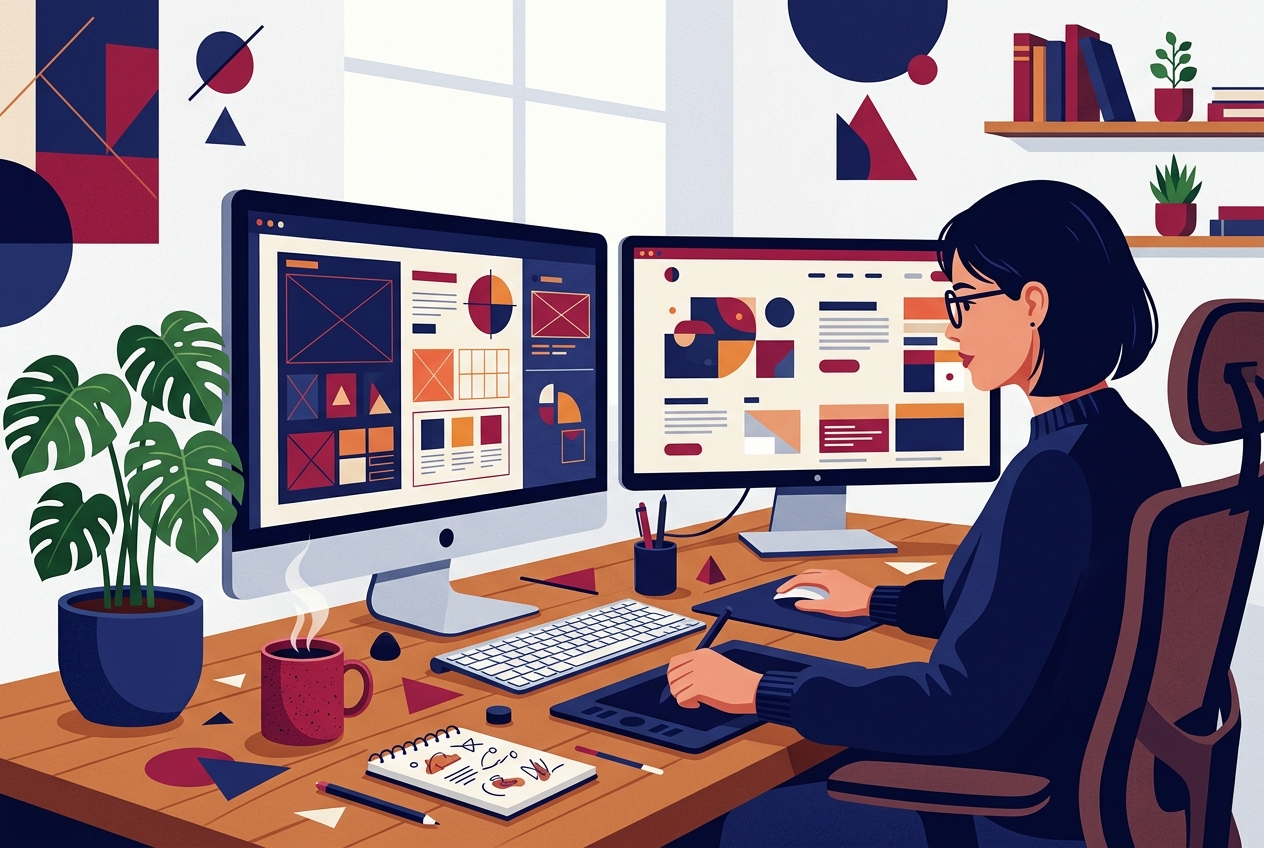 Web Design & Development — A website that works. Build America trade artwork